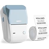 NIIMBOT B1 Label Maker Machine with Tape, 2 Inch Portable Sticker Printer for Home School & Small Business, Compatible with Phones & PC, Blue White