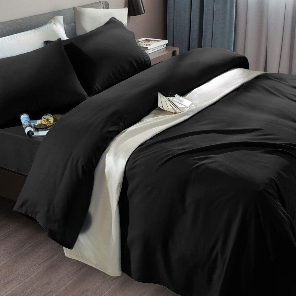 SONORO KATE Bed Sheet Set Super Soft Microfiber 1800 Thread Count Luxury Egyptian Sheets Fit 18-24 Inch Deep Pocket Mattress Wrinkle and Hypoallergenic-6 Piece (Dark Grey, King): Kitchen & Dining