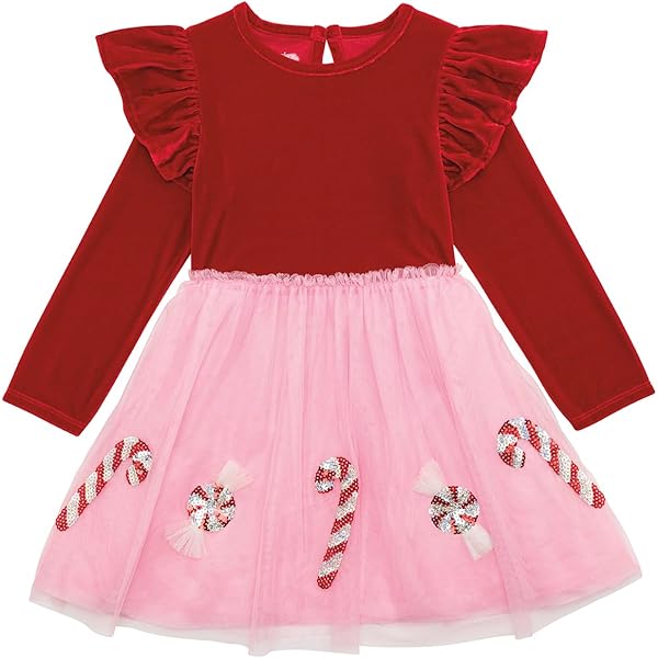 Amazon.com: Mud Pie Children Pink Santa Mesh Dress; Small | 12-18M:  Clothing, Shoes & Jewelry