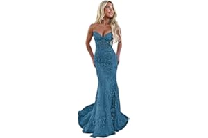 RSOETOO Elegant Lace Prom Dresses Long Strapless Corset Formal Evening Dress for Women Ball Gown Party RO119