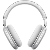 Wireless Headphones Bluetooth Headphones Active Noise Cancelling Over-Ear Head-Phones with Microphones, 24 Hours Playtime, HiFi Audio Adjustable Headset for iPhone/Android/Samsung - White