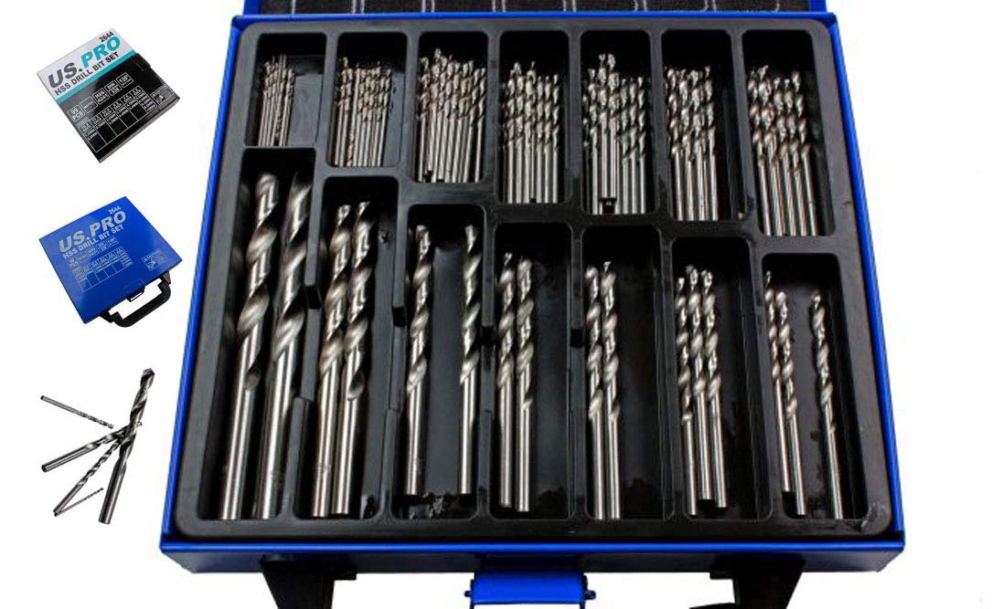 BERGEN 99 Pc HSS Metric Drill Bit Set 1.5 to 10mm with Metal Case 135 Degree Split Point BER2569