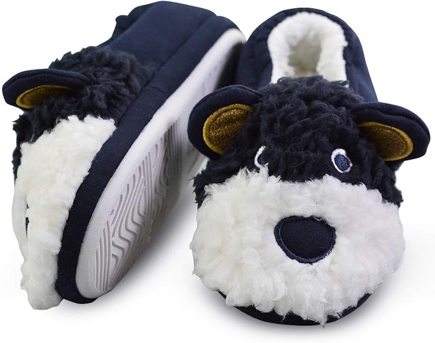 LULEX Hausschuhe mit Tiermotiv, bequem, rutschfest, gemütlich, weich