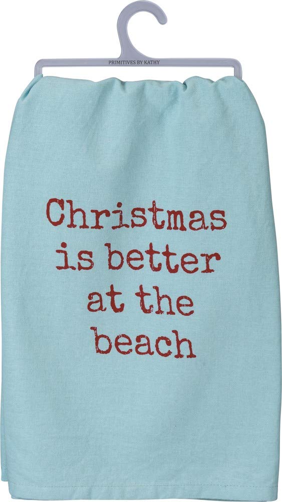 Primitives by Kathy Beach Holiday Dish Towel, Christmas is Better