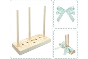 Andiker Bow Maker for Ribbon, Wooden Bow Making Tool for Creating Wreaths, Gift Bows, Hair Bows, Decorations, Corsages (Type 1)