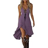 Medieval Halloween Dresses for Women 2025 Sexy Lace V Neck Spaghetti Strap Dress High Low Hem Vintage Cowgirl Outfits
