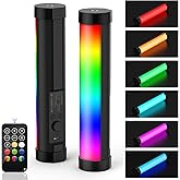 LUXCEO Handheld Light Wand, Multicolor RGB LED Video Light for Photography, 2000mAh Rechargeable Mini Light Stick for Video S