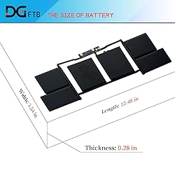 DGTECH A1820 Laptop Battery for MacBook Pro 15 inch