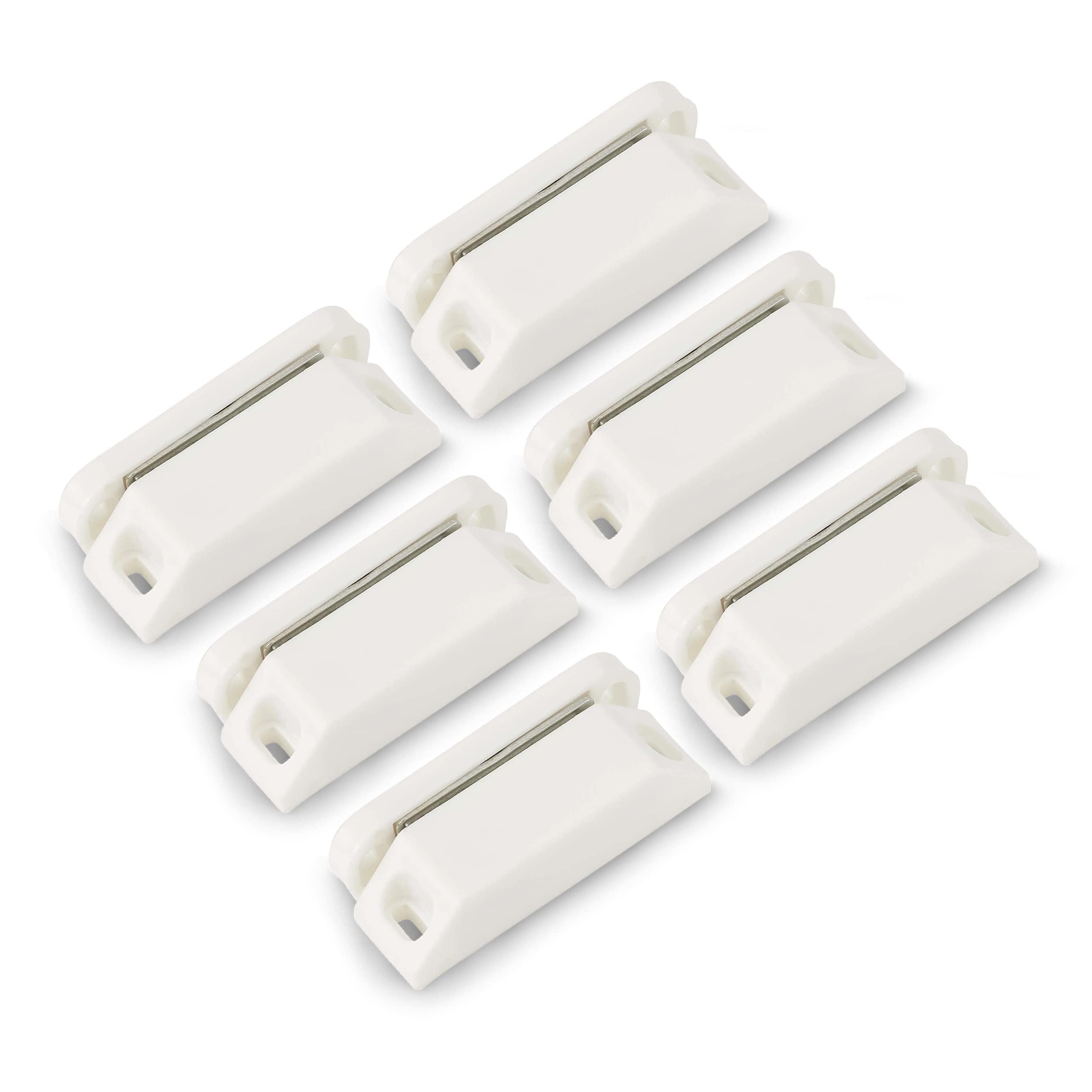 UAP Magnetic Door Catch 6 Pack - Heavy Duty White Magnet Door Catches for Cupboards, Wardrobes & Cabinets