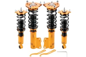 maXpeedingrods Coilovers for Mitsubishi Eclipse III 04/1999-12/2005 D5_A, 24 Ways Damper Adjustable Coilovers Suspension Kit Struts, Coil Spring Shock Absorber Amortiguador Lowering Kit, Gold