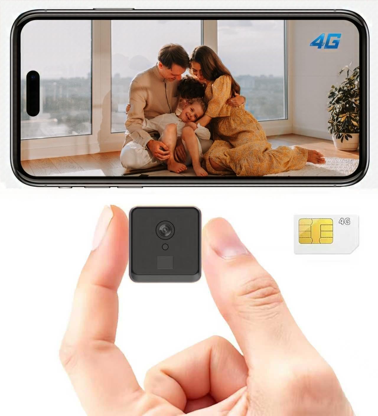 Photo 1 of AllTough 4K Hidden Camera,Security Camera No WiFi with 4G SIM Card,Nanny Cam Hidden Camera,Small Cameras Hidden Wireless,Secret Cameras for Spying,App Control with Motion Detection and Night Vision