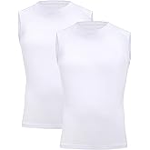 Moozava Youth Sleeveless Compression Shirt Boys Athletic Tank Tops Kids Basketball Football Undershirt