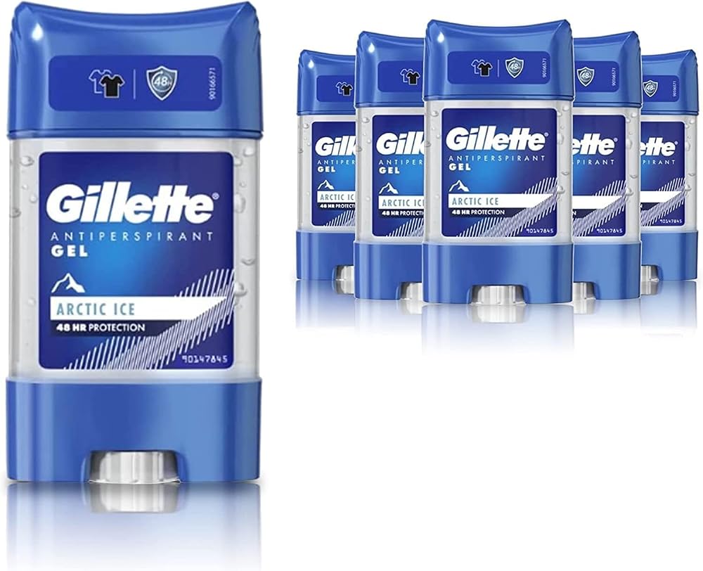 Gillette Antiperspirant Deodorant Gel Men 420ml (6x70ml) 48Hr Arctic Ice Sweat