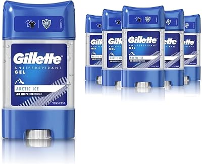 Gillette Antiperspirant Deodorant Gel Men 420ml (6x70ml) 48Hr Arctic Ice Sweat
