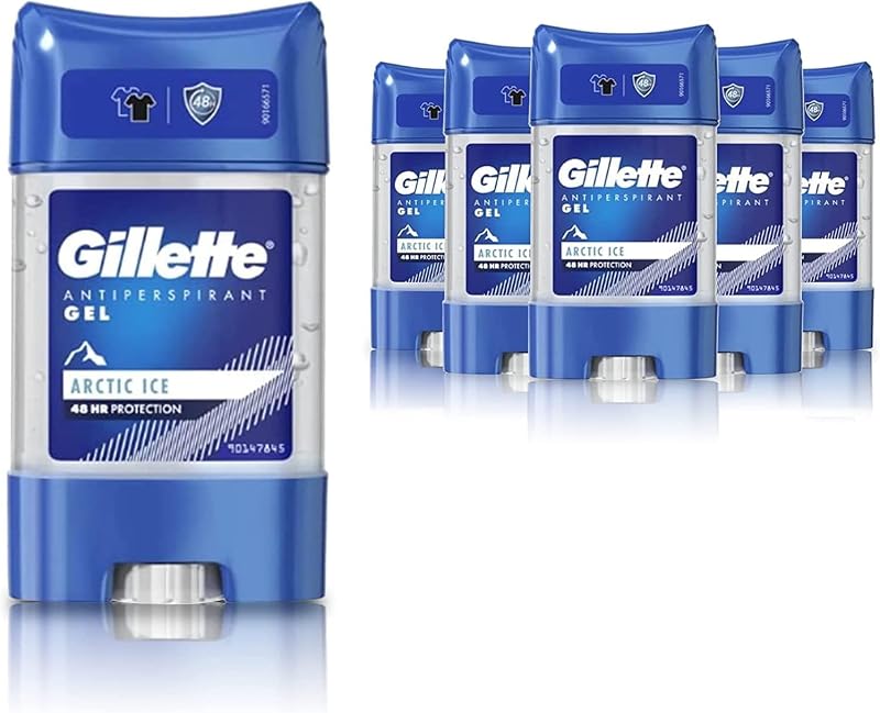 Gillette Antiperspirant Deodorant Gel Men 420ml (6x70ml) 48Hr Arctic Ice Sweat