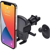 iOttie Easy One Touch Signature Air Vent Car Mount for Smartphone iPhone 18 | Universal Adjustable, iPhone Samsung Galaxy S26 S25, Google pixel 10, Wider Case-Friendly Cradle, Bottom Foot, Metal Hook