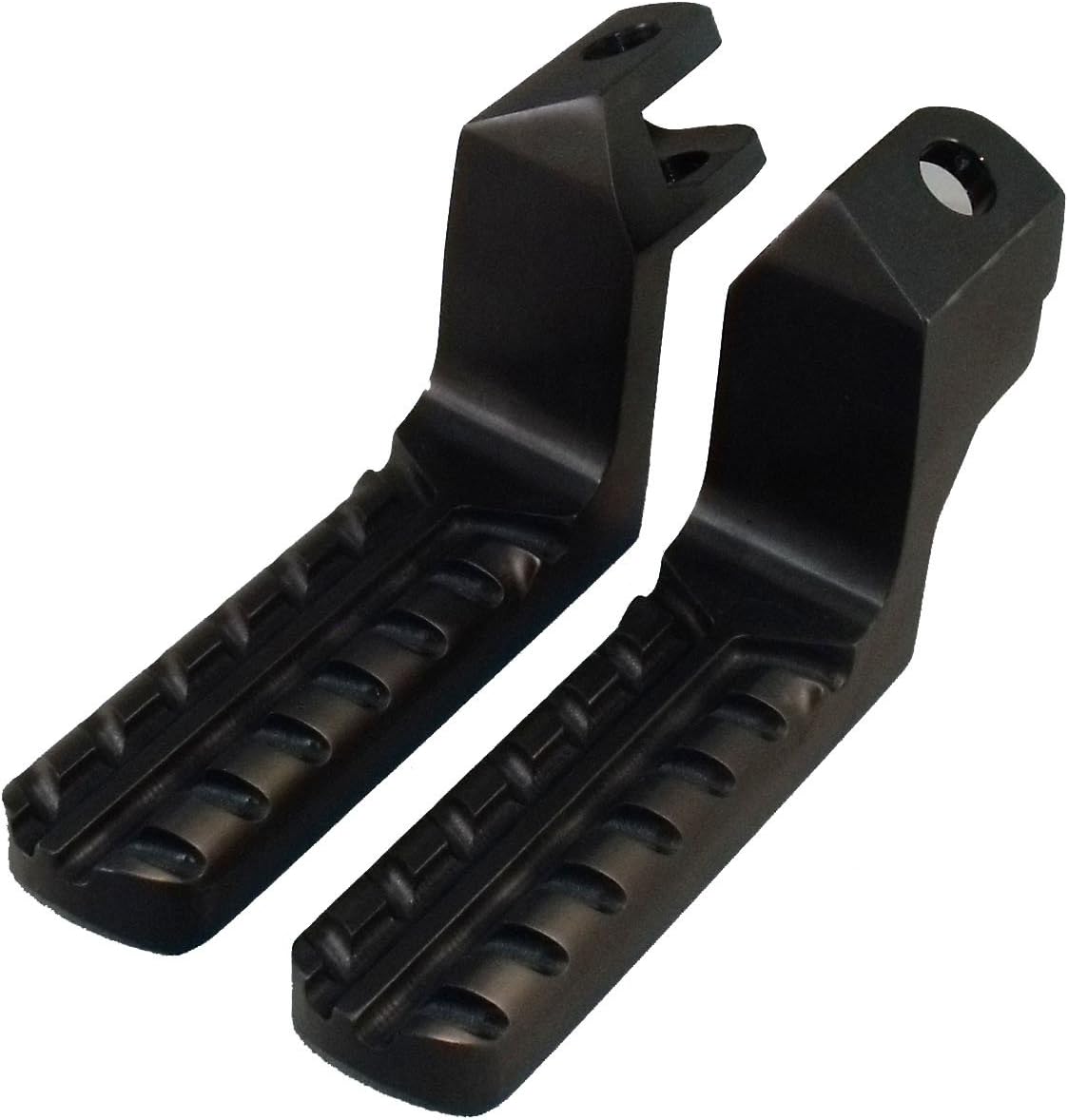 Knight Design Foot Peg Pair, Moto Guzzi V7 Cafe, Special Stone, Classic 750, Lowered 2-3/8 inches from stock, Sidetrax tread, front, black