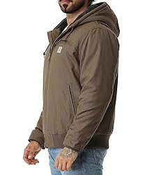 TUAOVA Men's Work Coat Washed Duck Fleece Lined