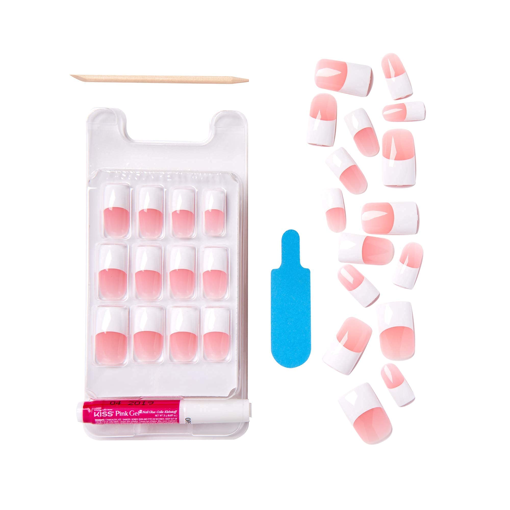 Kiss Salon Acrylic French 28 Nails (KSA09) - Image 4