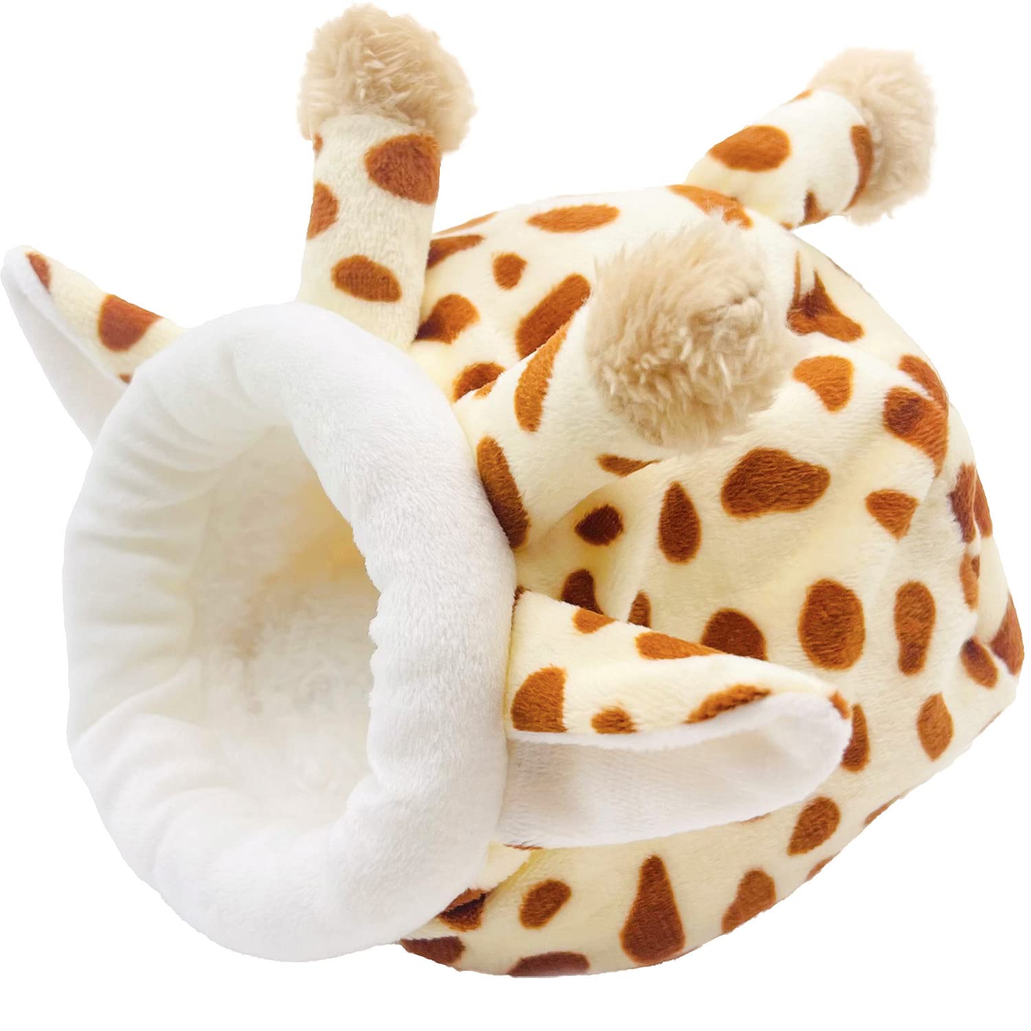 PEZEEU Small Animals Cuddly Cave Small Animal Bed Hamster Hammock Cuddly Bed Squirrel Sleeping Nest with Removable Pad Warm Winter Sleeping Bag for Guinea Pigs Squirrels and Other Small Animals