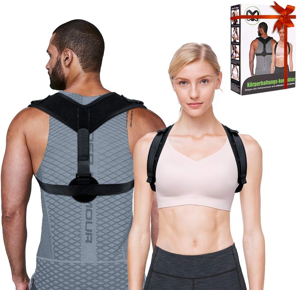 Posture Corrector for Men Women - Adjustable Upper Back Brace Straightener - for Upright Spinal Posture Trainer Clavicle Support and Effective Helps Correct Slouching, Humpback and Neck/Back Pain