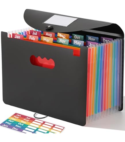 Smead Step Index Poly Organizer, 12 Bolsillos, Cierre De Navy