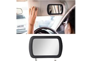Kewucn 1 PC Car Sun Visor Vanity Mirror, Clip-on Automotive Cosmetic Vanity Mirror, Deluxe Makeup Sun-Shading Mirror, 6.57"x4.33" Universal Vehicle Interior Accessories for Most Cars