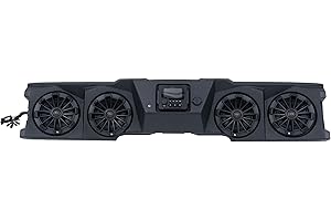 MB Quart MBQD-STG4A-1 320W Stage 4 Visor Audio System for Can-Am Defender with Four 6.5-Inch Speakers, IP67 Rated, Plug-and-P