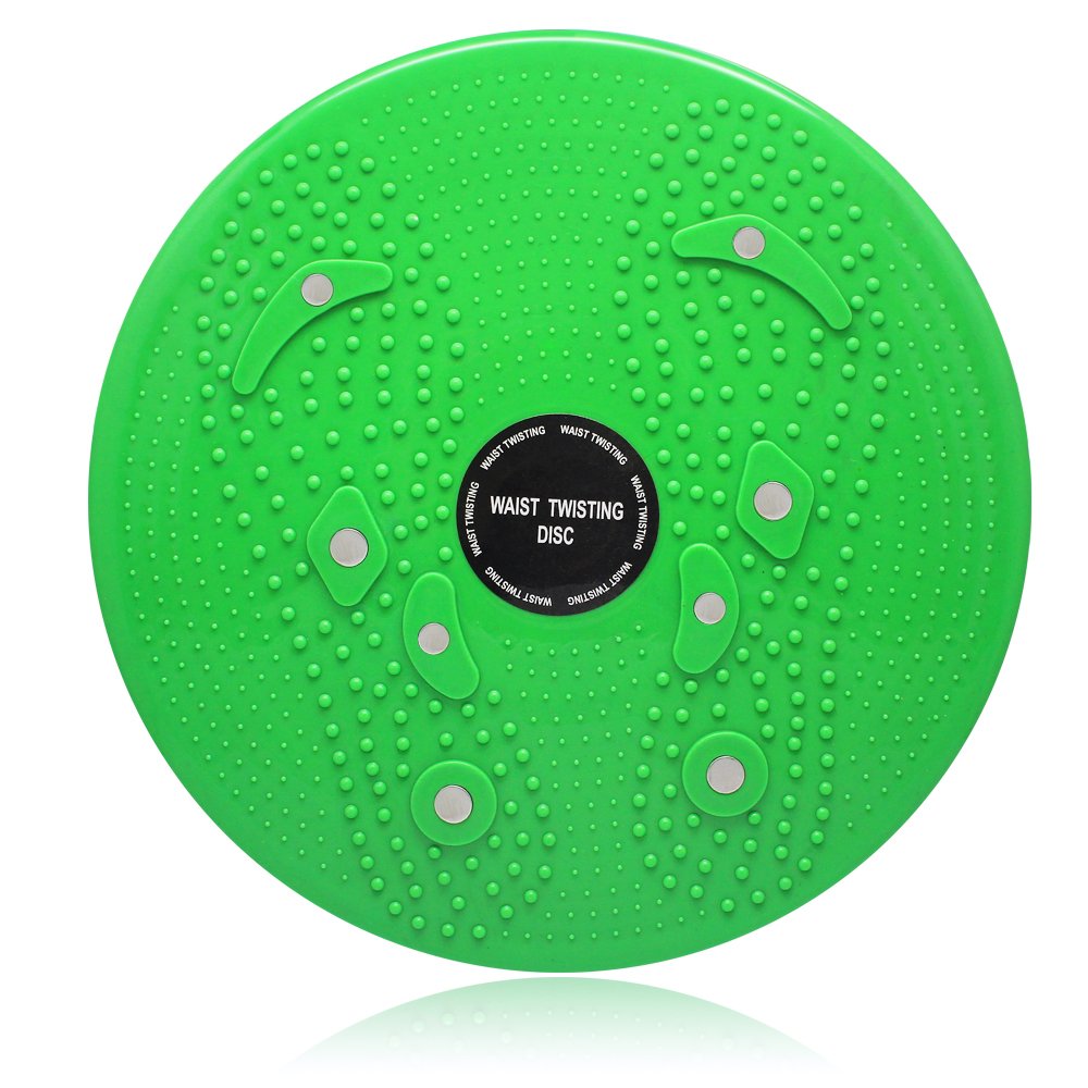Accessotech Twist Waist Torsion Disc Board Aerobic Exercise Fitness Reflexology Magnets Equipment (Green)