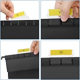 MerryNine Suspension Files A4 15Pcs Polypropylene with Tabs Black view 3