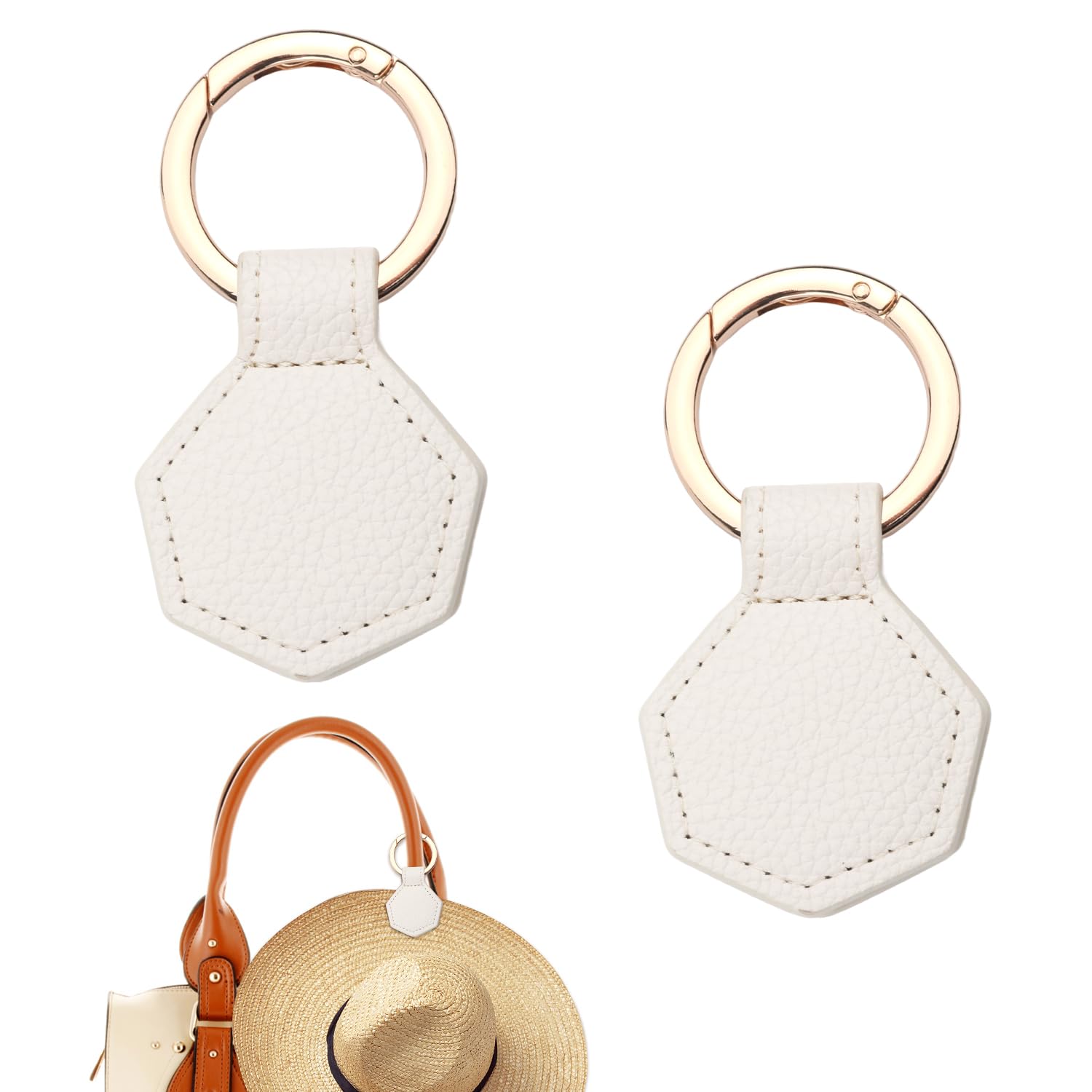 LUTER 2pcs Magnetic Hat Clips for Travel, Women's Magnetic Hat Clip for Handbag, Luggage, Backpack, Tote Bag (White)