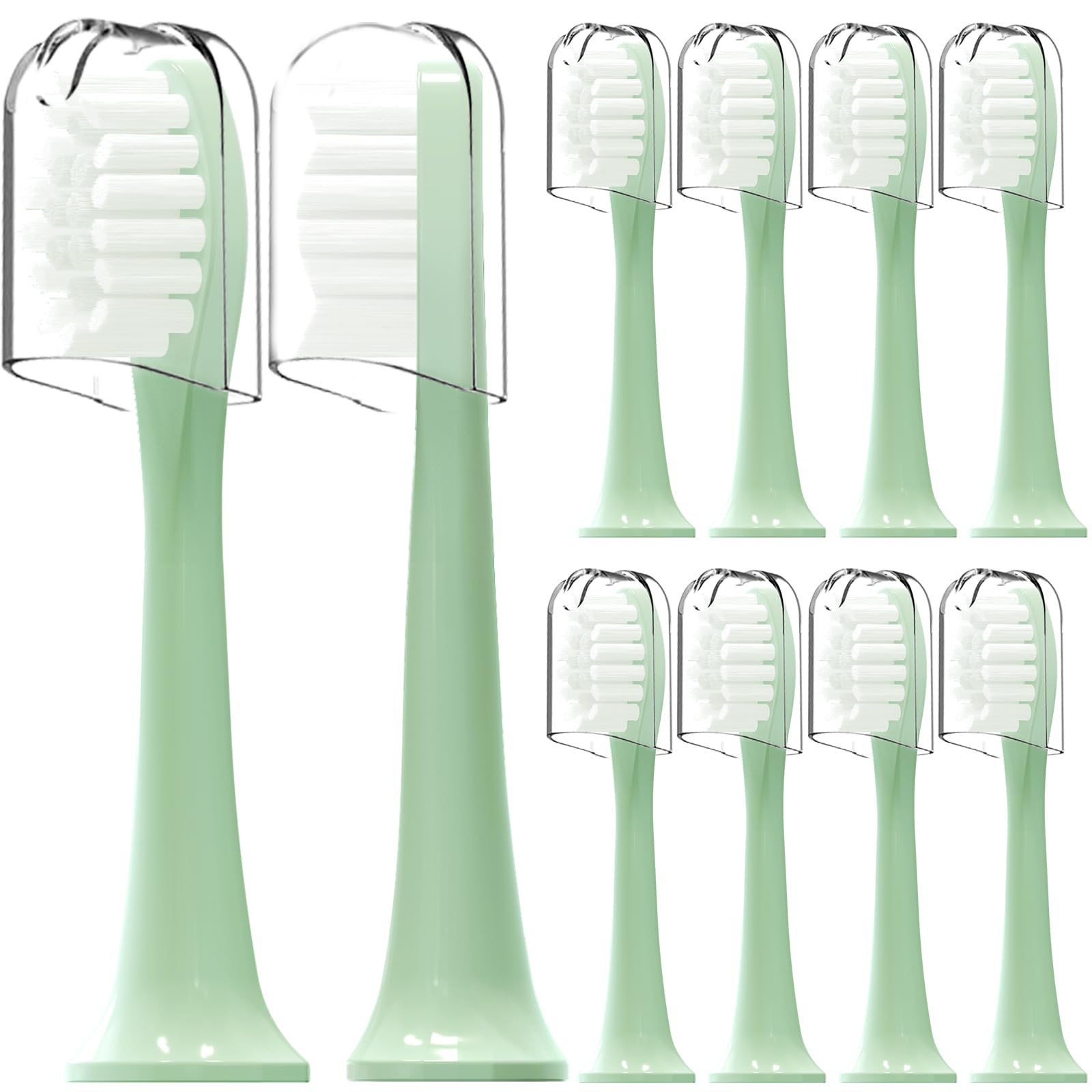 Photo 1 of 10 Pack Compatible with Suri Electric Toothbrush Replacement Brush Heads,for Suri Sonic Electric Toothbrush,with Dust Cover (Winter Fern, Medium)