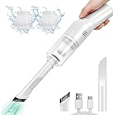 Auloea Wireless Mini Car Vacuum Cleaner(400g) Portable Rechargeable,Handheld Vacuums, Mini but Mighty Dust Busters Cordless Rechargeable,Hand Held Vac for Car/Desk V06/white