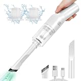 Auloea Wireless Mini Car Vacuum Cleaner(400g) Portable Rechargeable,Handheld Vacuums, Mini but Mighty Dust Busters Cordless Rechargeable,Hand Held Vac for Car/Desk V06/white