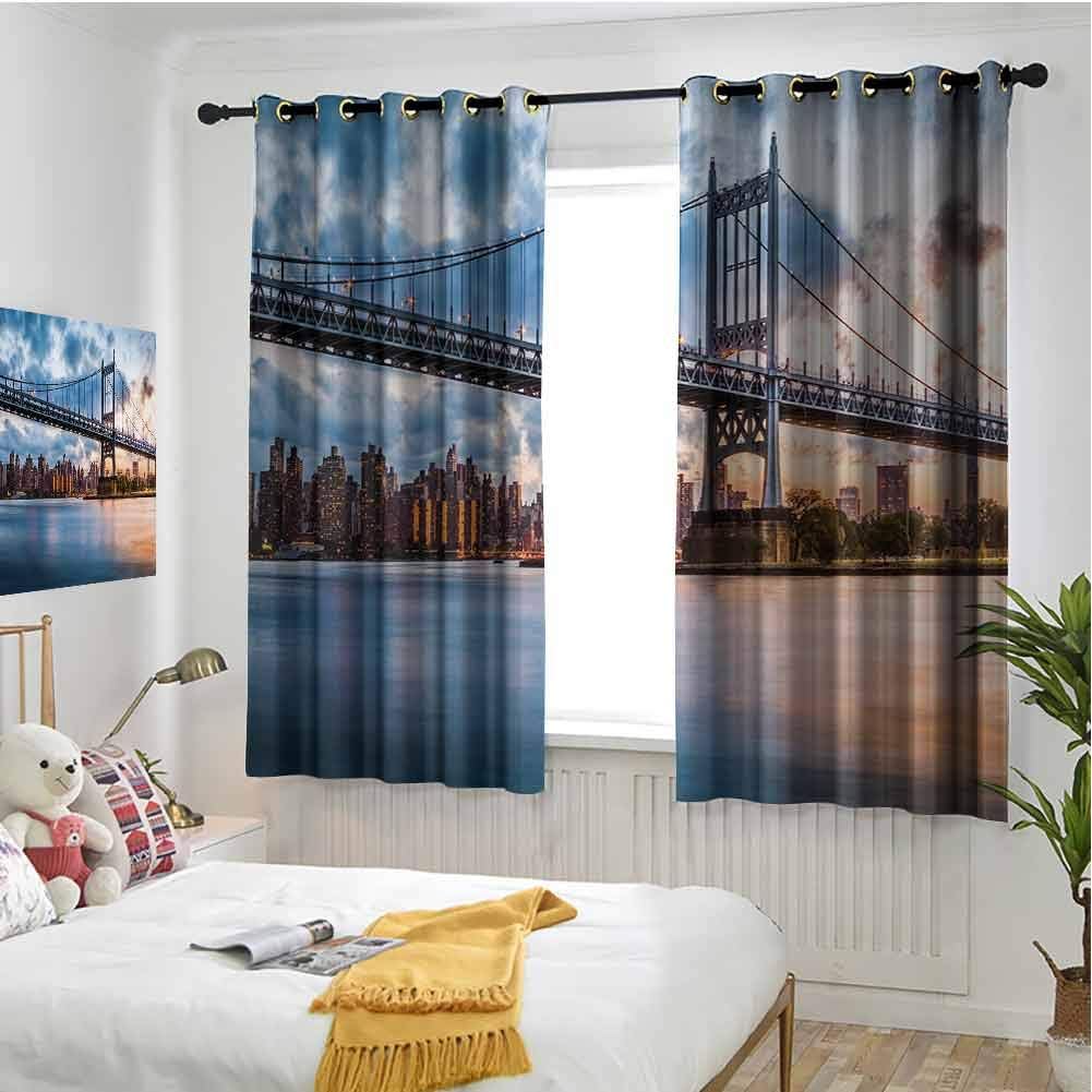 New York City Sliding Door Curtains for Living Room Kennedy Triboro