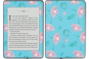 MIGHTY SKINS MightySkins Carbon Fiber Skin for Amazon Kindle Paperwhite 2018 (Waterproof Model) - Blue Petals | Protective, Durable Textured Carbon Fiber Finish | Easy to Apply, Remove| Made in The USA