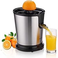 Homeleader Citrus Juicer Stainless Steel Juice Squeezer Electric Orange Juicer with Two Cones, Powerful Motor for…