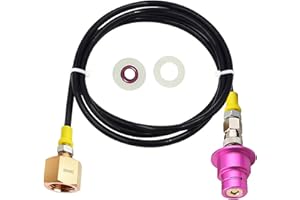 EDSUMEY CGA320 Soda Machine Co2 Adapter Quick Connector Hose,for Co2 Storage Tanks Compatible With Soda Machine Terra/Art/Duo/Gaia/E-Terra/E-Duo(60inch)