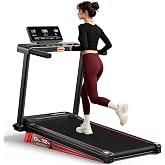 Foldable Treadmill for Home Small with 12% Incline | 3.0HP Quiet Walking Pad Treadmill with Handles, 300LBS Capacity, Home Office 3-in-1 Portable Running Jogging Walking