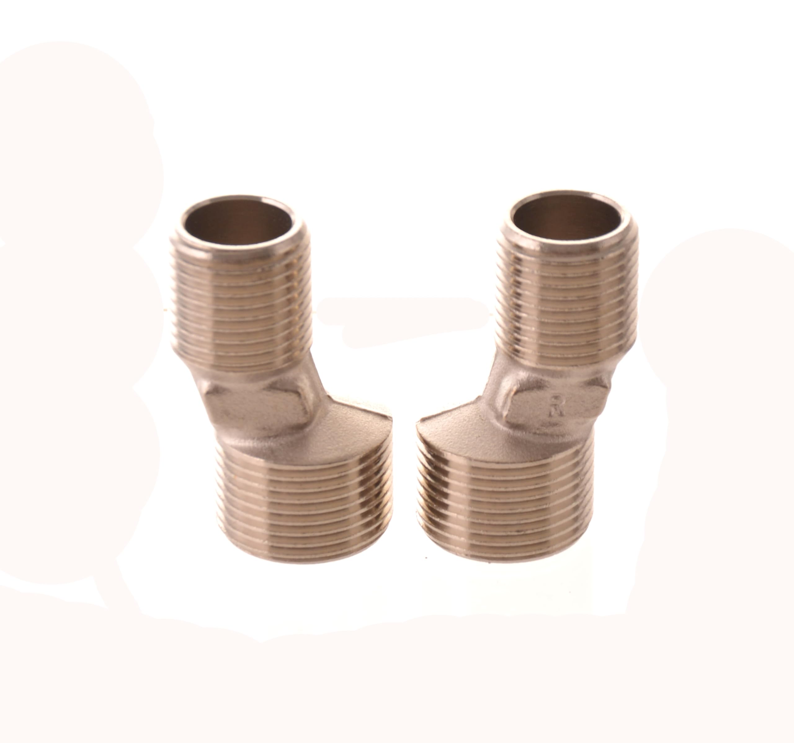 Set of 2 x S-Connector for Wall Fittings 3/4 x 1/2 inch Offset by 12.5 mm.
