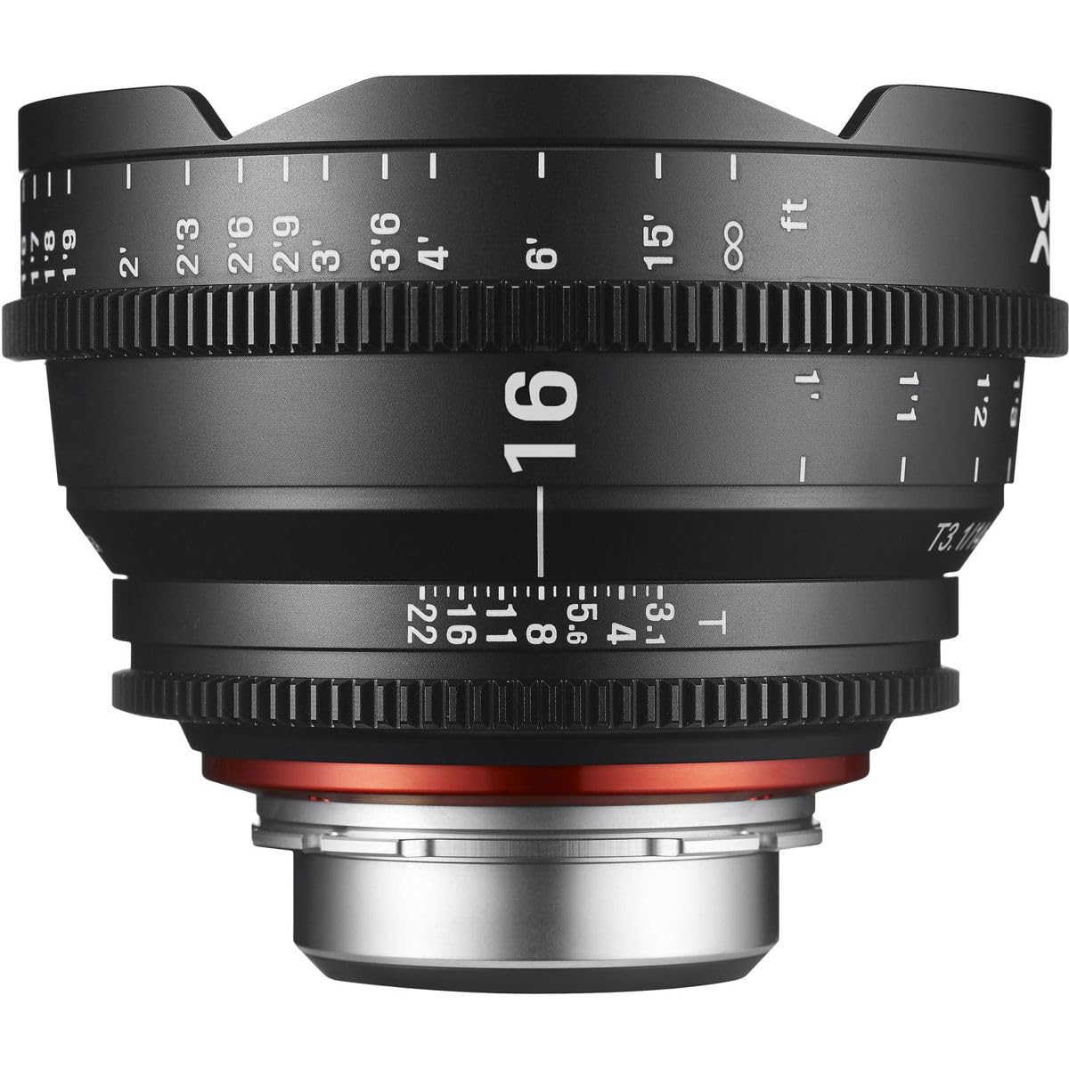 ROKINON XEEN Lente de cine profesional T2.6 de 16 mm para Canon EF, negro (XN16-C)