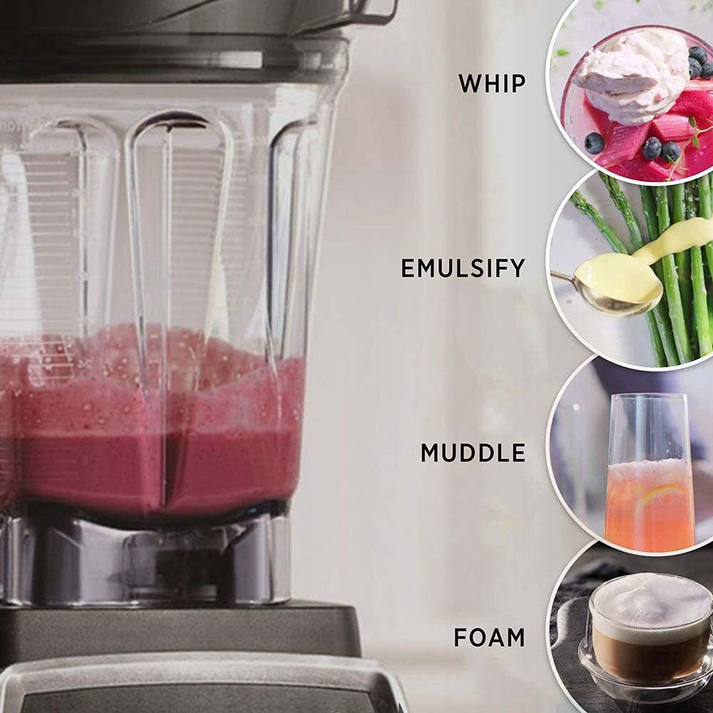 Blender Container, 2L Transparent Food Blender Container With Blade Lid Replacement Accessories Fit for Vitamix Container 64oz, Compatible for G‑Series Machines, Fit for Vitamix 5300