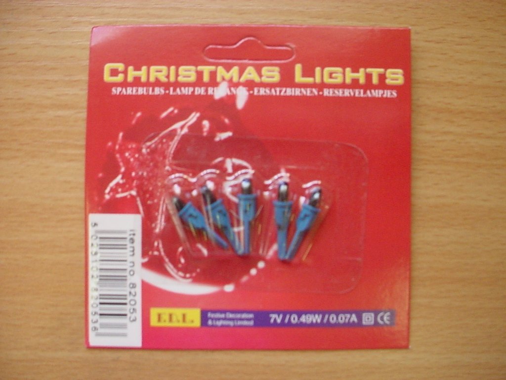 FDL 5 Blue Push in Spare Bulbs for Micro Lights 7v 0.49w 0.07a (S66)