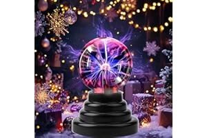 3 Inch Plasma Ball Lamp, Touch Sensitive Plasma Light with USB Battery Power Supply, for Home Decor Party Science Experiment