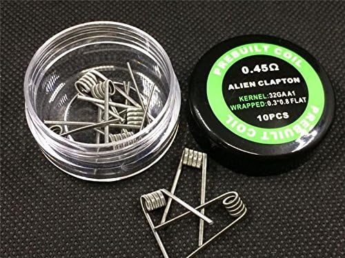 Prebuilt Coils with Free Japanese Cotton (Alien Clapton 0.45Ω)