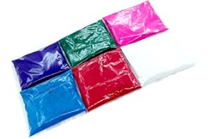 SHRIYA Rangoli Colour Powder Rangoli Art During Diwali Navratri Pongal Poojas and Festivals for Home Decor Festive Celebrations (Multicolour 50 gm X 5 Each Pack and White Color 100 Grams)