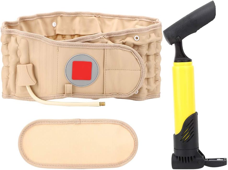 Alomejor Back Waist Belt Lumbar Inflatable Traction Belt Air Waist Support Brace