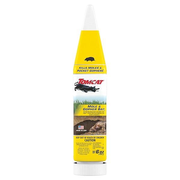 TOMCAT MOLE & GOPHER BAIT(A) – PELLETED BAIT, MOLE KILLER, 6 OZ.