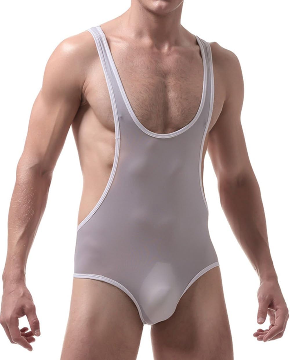 AWEIDS Mens Underwear Body Suit Briefs One Piece Breathable Mesh 
