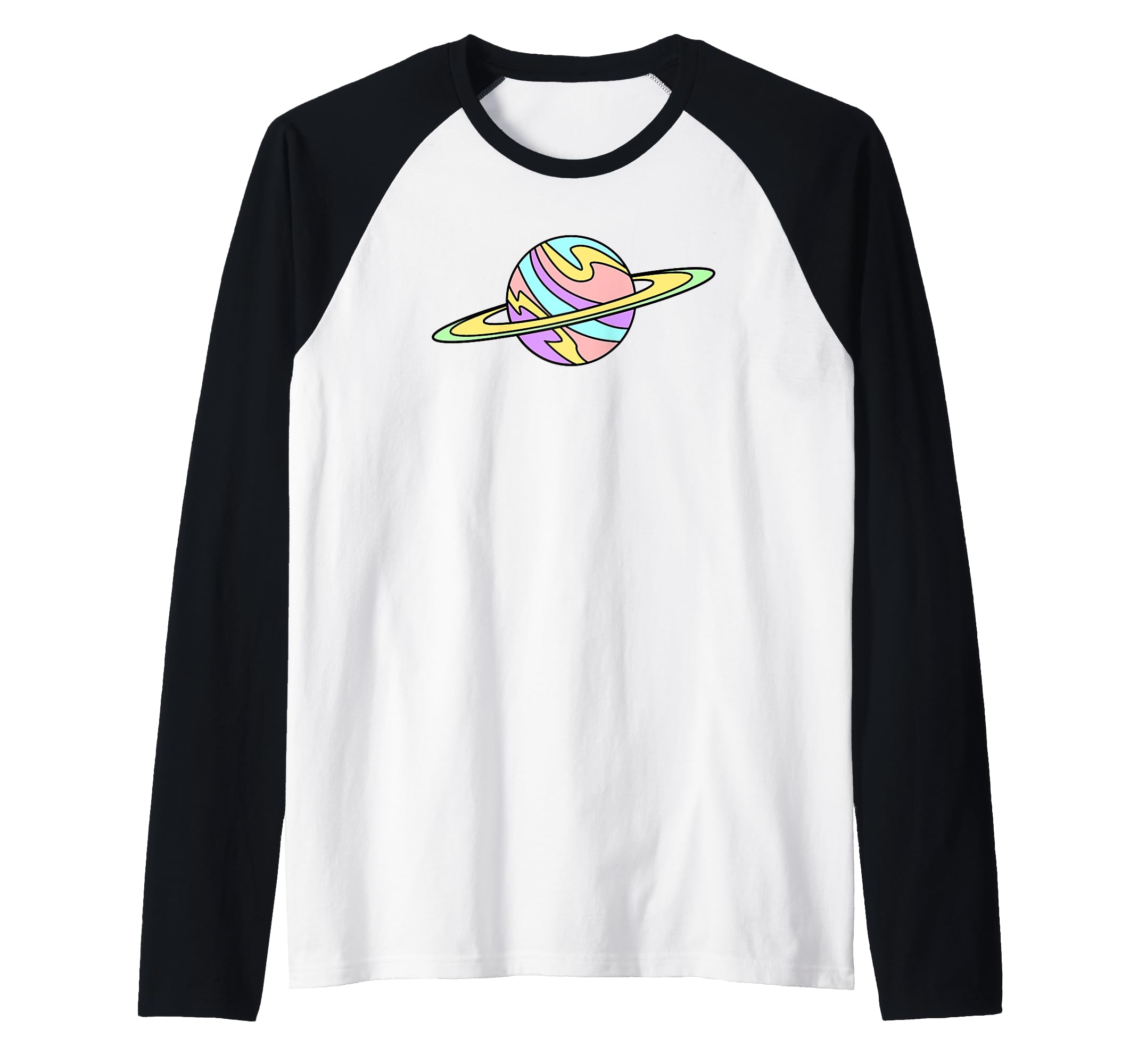 Multi-Colored Planet Raglan Baseball Tee